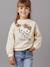 Sweat Hello Kitty imprimé leopard fille écru 1 - vertbaudet enfant 