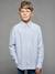 Chemise rayée manches longues Garçon Jonen rayé bleu 2 - vertbaudet enfant 