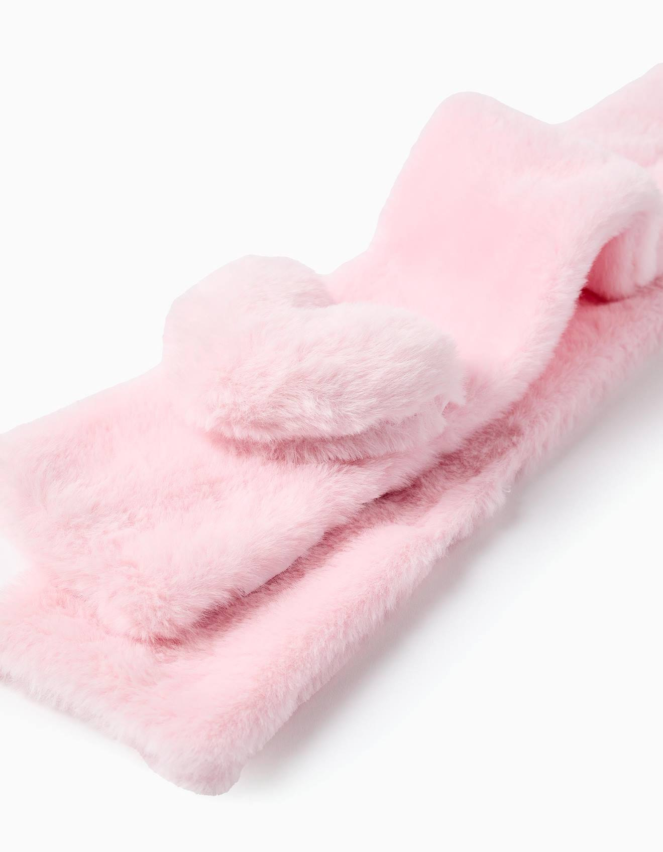 Écharpe à Capuche En Peluche Pour Enfants 3 En 1 - Cache-cou D'hiver Rose, 31 Cm, 3-15 Ans - 8