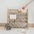 Bibliothèque en tissu recyclé damier beige Beige, écru 5 - vertbaudet enfant 
