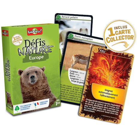 Jeu de cartes - défis nature -  europe -  fabriqué en france MULTICOLORE 2 - vertbaudet enfant 