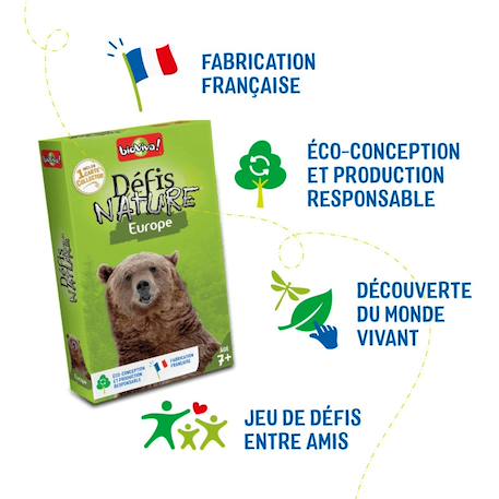 Jeu de cartes - défis nature -  europe -  fabriqué en france MULTICOLORE 6 - vertbaudet enfant 