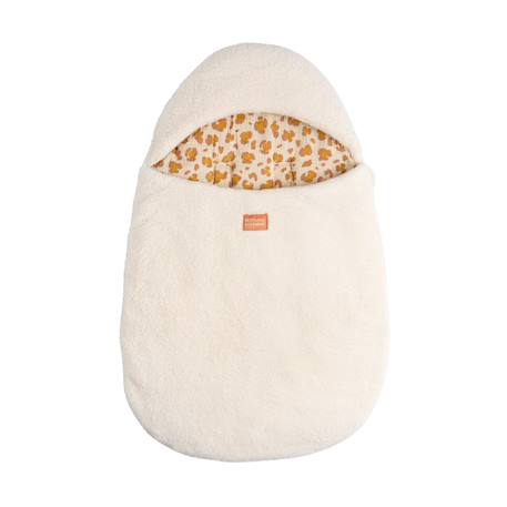 Nid d'ange bébé 5 attaches en sherpa et intérieur gaze de coton - petit chou Ecru 1 - vertbaudet enfant 