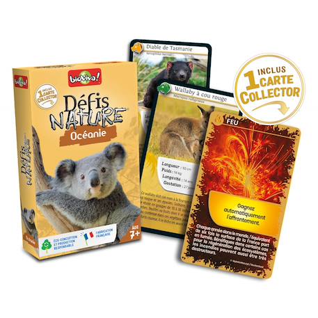Jeu de cartes - défis nature -  océanie  -  fabriqué en france MULTICOLORE 2 - vertbaudet enfant 