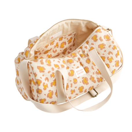 Sac bowling en gaze de coton léopard Ecru/noir+Ecru/rose 9 - vertbaudet enfant 