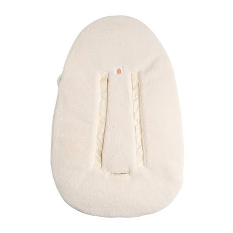 Nid d'ange bébé 5 attaches en sherpa et intérieur gaze de coton - petit chou Ecru 3 - vertbaudet enfant 