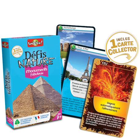 Jeu de cartes - défis nature -  monuments fabuleux -  fabriqué en france MULTICOLORE 2 - vertbaudet enfant 