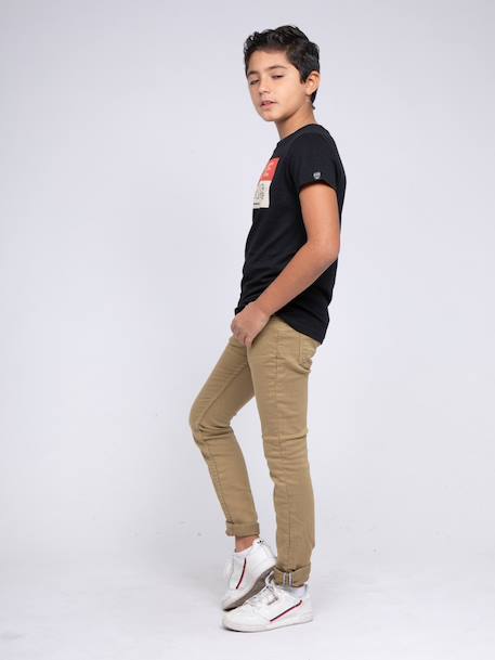 T-shirt col rond pur coton jadamix garçon Gris+Kaki+Noir 12 - vertbaudet enfant 