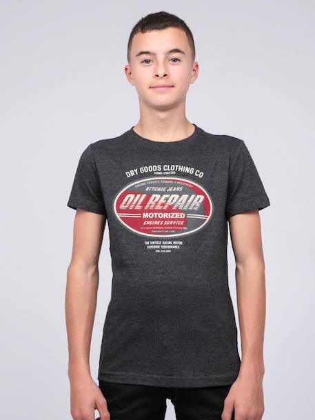 Garçon-T-shirt col rond pur coton jocturne garçon