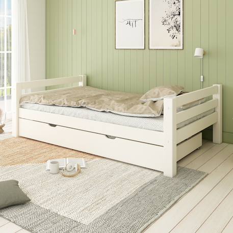 Lit ado extra-solide bois massif  hercule Blanc 2 - vertbaudet enfant 