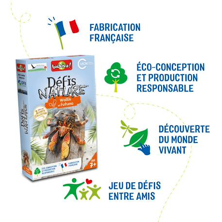 Jeu de cartes - défis nature -  wallis et futuna -  fabriqué en france MULTICOLORE 6 - vertbaudet enfant 