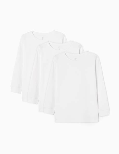 Pack 3 maillots de corps Blanc 1 - vertbaudet enfant 