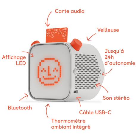 Lecteur audio yoto player (3ème génération) Gris, orange 4 - vertbaudet enfant 