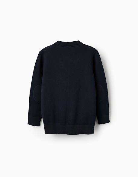 Gilet en maille brothers & sisters Bleu foncé 2 - vertbaudet enfant 