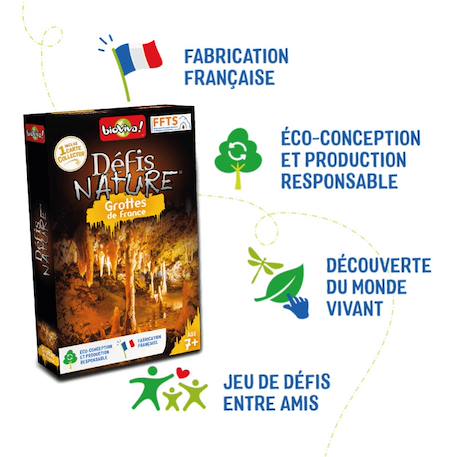 Jeu de cartes défis nature - fabriqué en France MULTICOLORE 6 - vertbaudet enfant 