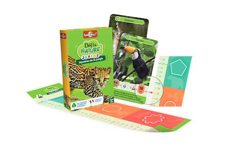 Jeu de cartes - défis nature junior -  mystères de la jungle -  fabriqué en france MULTICOLORE 2 - vertbaudet enfant 