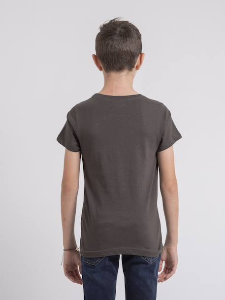 T-shirt col rond pur coton jocoby garçon Bleu marine+Gris+Kaki 6 - vertbaudet enfant 