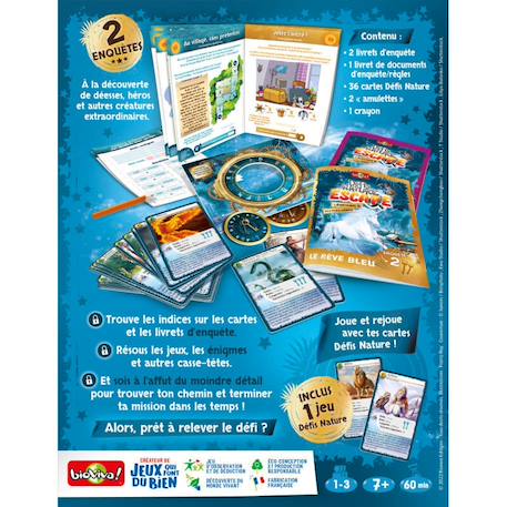 Jeu de cartes - défis nature escape -  légendes et mythologie -  fabriqué en france MULTICOLORE 6 - vertbaudet enfant 