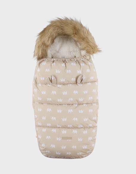 Chancelière déperlante  80x50cm Beige+Vert 1 - vertbaudet enfant 