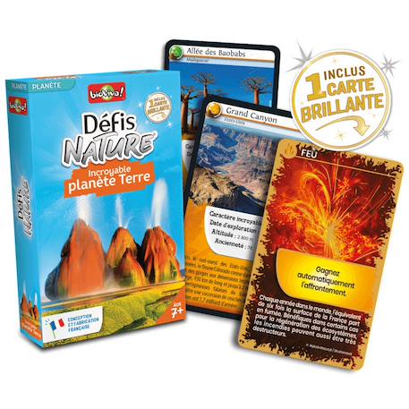 Jeu de cartes - défis nature -  incroyable planète -  fabriqué en france MULTICOLORE 2 - vertbaudet enfant 
