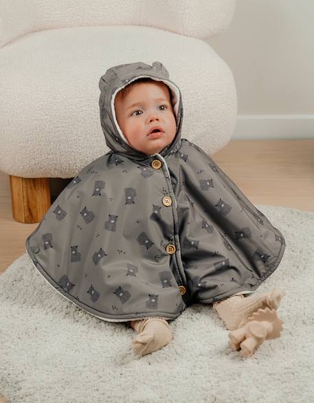 Manteau poncho imperméable doublure groloudoux® Vert 2 - vertbaudet enfant 