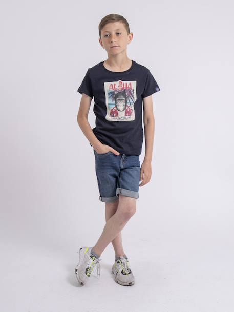T-shirt col rond nipagolo garçon Blanc+Bleu marine+Kaki 8 - vertbaudet enfant 