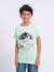 T-shirt manches courtes col rond pur coton numadoc garçon Jaune+Vert 5 - vertbaudet enfant 
