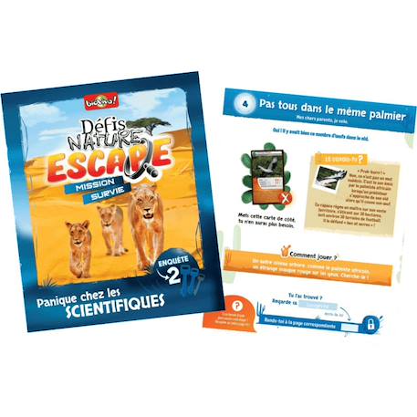 Jeu de cartes - défis nature escape -  mission survie -  fabriqué en france MULTICOLORE 4 - vertbaudet enfant 