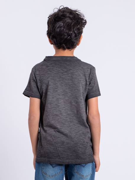 T-shirt manches courtes col rond pur coton noumarty garçon Beige+Gris 6 - vertbaudet enfant 