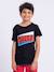 T-shirt manches courtes col rond pur coton noblake garçon Blanc+Gris clair+Noir 9 - vertbaudet enfant 