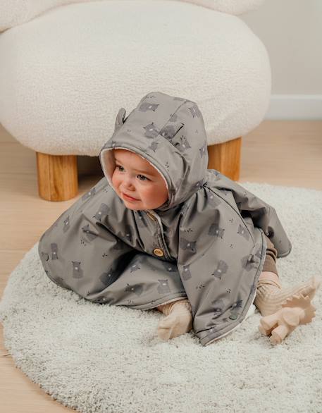 Manteau poncho imperméable doublure groloudoux® Vert 3 - vertbaudet enfant 