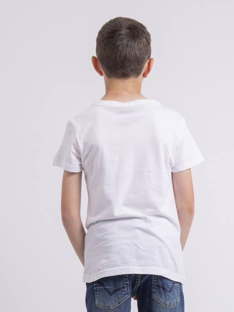 T-shirt col rond nipagolo garçon Blanc+Bleu marine+Kaki 3 - vertbaudet enfant 