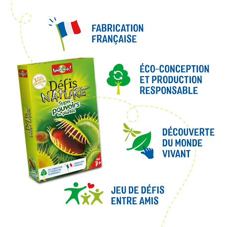 Jeu de cartes - défis nature -  super pouvoirs des plantes -  fabriqué en france MULTICOLORE 6 - vertbaudet enfant 