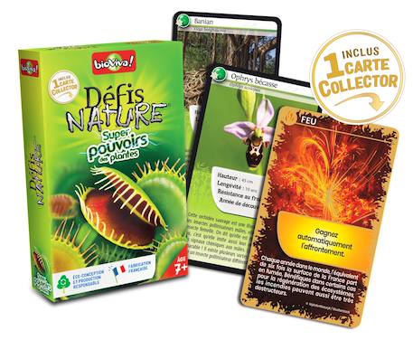 Jeu de cartes - défis nature -  super pouvoirs des plantes -  fabriqué en france MULTICOLORE 2 - vertbaudet enfant 