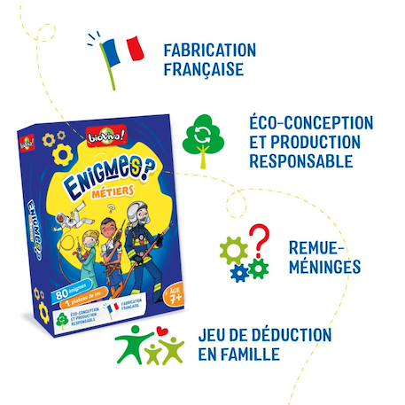 Jeu de cartes - enigmes -  métiers -  fabriqué en france MULTICOLORE 6 - vertbaudet enfant 
