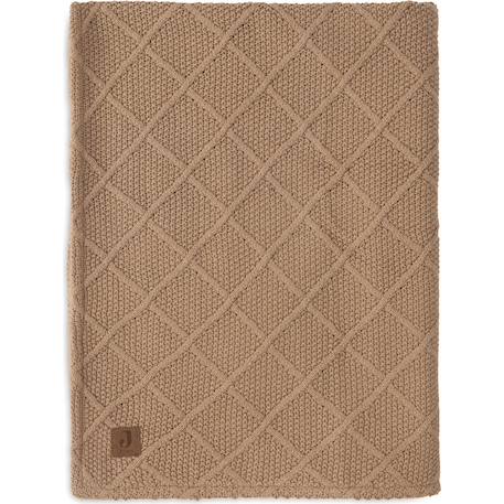 Couverture en tricot check knit oatmeal (75 x 100 cm) Beige+Marron+Marron foncé 14 - vertbaudet enfant 