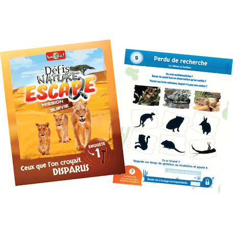 Jeu de cartes - défis nature escape -  mission survie -  fabriqué en france MULTICOLORE 3 - vertbaudet enfant 