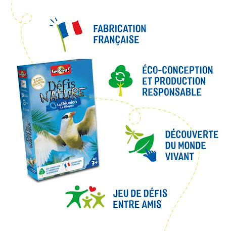 Jeu de cartes - défis nature -  réunion -  fabriqué en france MULTICOLORE 6 - vertbaudet enfant 