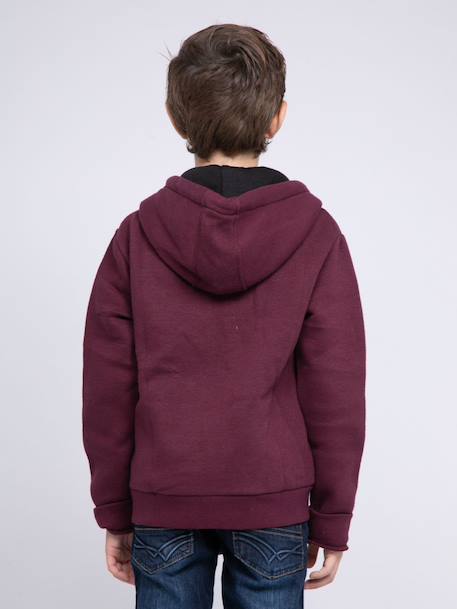 Sweat zippé capuche wamin garçon Beige+Gris clair+Kaki+Vert+Violet 18 - vertbaudet enfant 