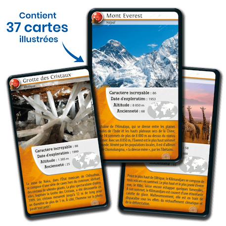 Jeu de cartes - défis nature -  incroyable planète -  fabriqué en france MULTICOLORE 4 - vertbaudet enfant 