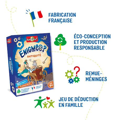 Jeu de cartes - enigmes -  antiquités -  fabriqué en france MULTICOLORE 6 - vertbaudet enfant 