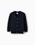 Gilet en maille brothers & sisters Bleu foncé 1 - vertbaudet enfant 