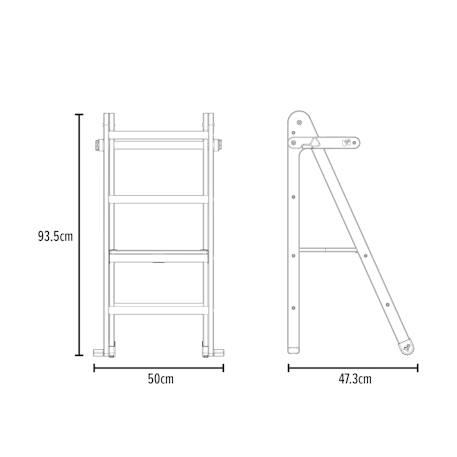 Tour d'apprentissage pliable montessori bois fsc® Marron - blanc 5 - vertbaudet enfant 
