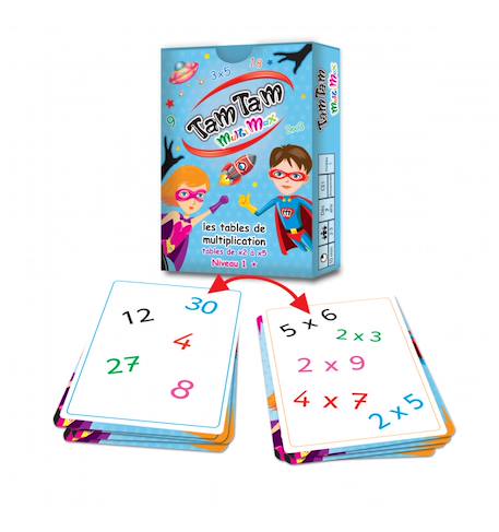 Jeu d'observation et calcul mental  Tam tam tables de multiplication niveau 1 MULTICOLORE 1 - vertbaudet enfant 