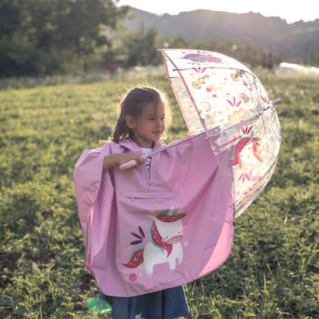 Poncho cape de pluie imperméable pour enfant Orange+Rose+Vert 8 - vertbaudet enfant 