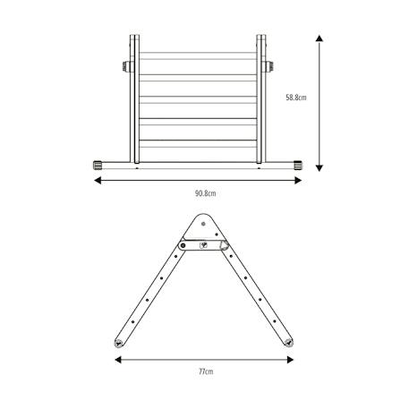 Triangle d'escalade pliable avec tableau montessori bois fsc® Marron 5 - vertbaudet enfant 