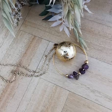 Bola de grossesse or brossé cercle amethyste Or 1 - vertbaudet enfant 