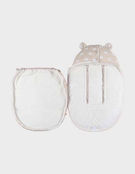 Chancelière déperlante 80x50?cm Beige+Vert 2 - vertbaudet enfant 