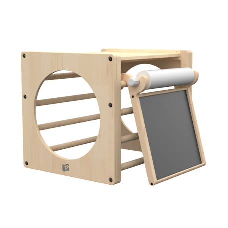 Cube d'escalade avec tableau créatif montessori bois fsc® Marron - blanc 1 - vertbaudet enfant 