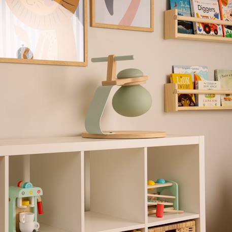 Ballon sauteur montessori bois fsc® Marron-vert 3 - vertbaudet enfant 